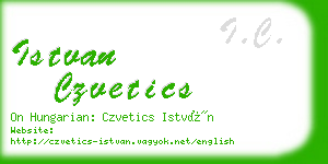 istvan czvetics business card